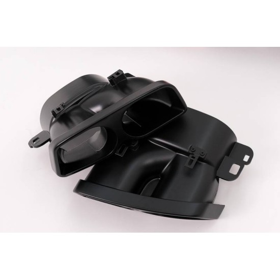 Diffuser Πίσω Προφυλακτήρα Για Mercedes-Benz E-Class W213 16-19 Με Amg Line Προφυλακτήρα Μαύρο Brabus Look Με Μαύρες Μπούκες