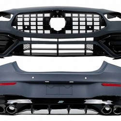 Body kit Για Mercedes-Benz CLA C118 Sedan X118 Shooting Brake (2019-up) CLA45s Amg Look Black Edition Με Μάσκα & Μπούκες Μαύρες