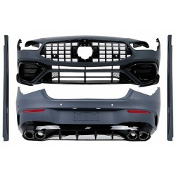 Body kit Για Mercedes-Benz CLA C118 Sedan X118 Shooting Brake (2019-up) CLA45s Amg Look Black Edition Με Μάσκα & Μπούκες Μαύρες