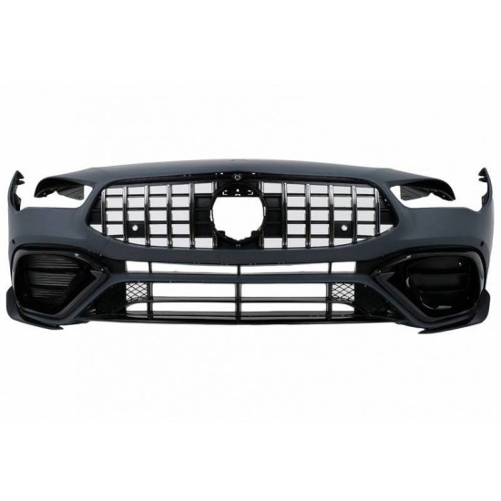 Body kit Για Mercedes-Benz CLA C118 Sedan X118 Shooting Brake (2019-up) CLA45s Amg Look Black Edition Με Μάσκα & Μπούκες Μαύρες