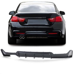 Diffuser Πίσω Προφυλακτήρα Για Bmw 4 F32 Coupe / F33 Cabrio / F36 Gran Coupe 13-21 M-Tech Μαύρο Ματ Με 1 Διπλή Τρύπα Εξάτμισης Αριστερά Από Abs Πλαστικό 1 Τεμάχιο