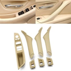 Χειρολαβές Πόρτας Εσωτερικές Σετ Για Bmw 5 F10 Εμπρός & Πίσω Δεξιά & Αριστερά 7 Τεμάχια Μπεζ