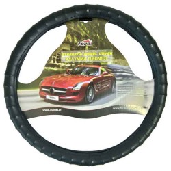 Κάλυμμα Τιμονιού Αυτοκινήτου Δερματίνη Snap On Μαύρο Medium 38cm Κάλυμμα Τιμονιού Αυτοκινήτου Δερματίνη Snap On Μαύρο Medium 38cm