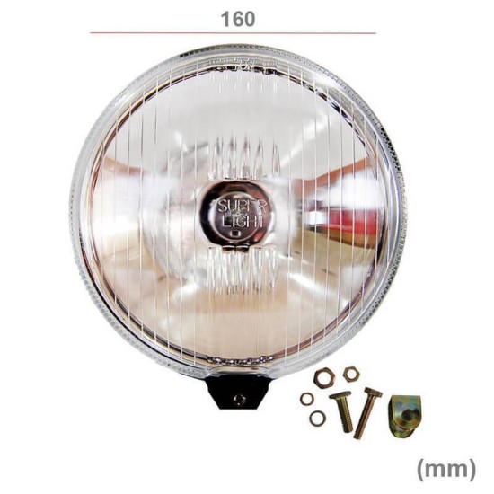 Προβολέας Στρόγγυλος Ø160mm H3 12 Volt 55W FX1160 Λευκός Με Καπάκι 1 Τεμάχιο