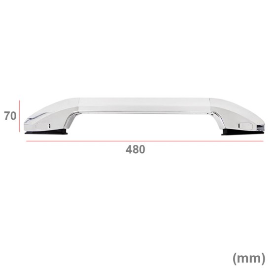 Χειρολαβή Για Πορτ-Μπαγκάζ 480mm Χρώμιο/Ασημί 1 Τεμάχιο