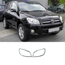 Μασκάκια Μπροστινών Φαναριών Χρωμίου Για Toyota Rav4 06-11 2 Τεμάχια