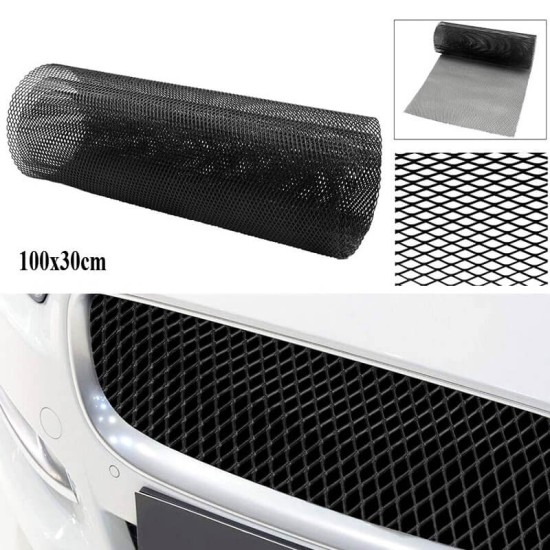 Σίτα Προφυλακτήρα Universal Αλουμινίου 100x30cm Μαύρο 1 Τεμάχιο
