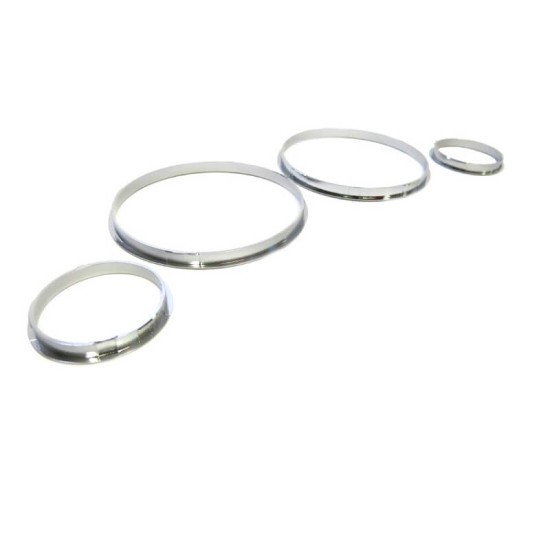 Δαχτυλίδια Καντράν Για Bmw 5 E39 95-03, 7 E38 94-02, X5 E53 99-05 Ασημί Ματ