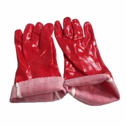 Γάντια Πετρελαίου Pvc No10 - XL Κόκκινα 27 cm 2 Τεμάχια