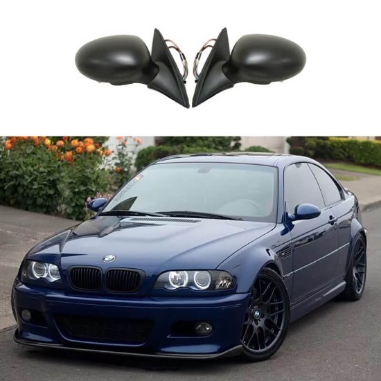 Καθρέπτες Για Bmw 3 E46 99-05 Coupe / Cabrio Ηλεκτρικά Ανακλινόμενοι / Ρυθμιζόμενοι/ Θερμαινόμενοι M3 Look Ζευγάρι 2 Τεμάχια
