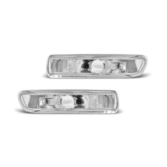 Πλαϊνά Φλας Φτερού Για Bmw 3 E46 Sedan 99-01 / Touring 99-01 / Compact 01-04 / Coupe 99-03 Chrome 2 Τεμάχια