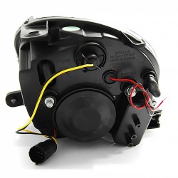 Μπροστινά Φανάρια Set Για Fiat 500 07-15 DRL H7 Χρωμίου Με Μοτέρ Sonar