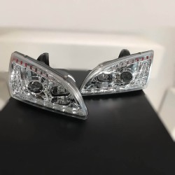 Μπροστινά Φανάρια Set Για Ford Focus 04-08 DRL & Led Φλας Χρωμίου H1/H1 JunYan Μπροστινά Φανάρια Set Για Ford Focus 04-08 DRL & Led Φλας Χρωμίου H1/H1 JunYan