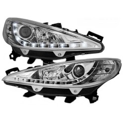 Μπροστινά Φανάρια Set Για Peugeot 207 06-12 DRL Χρωμίου H7/H1 Sonar Μπροστινά Φανάρια Set Για Peugeot 207 06-12 DRL Χρωμίου H7/H1 Sonar