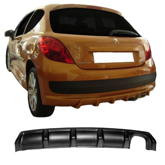 Diffuser Πίσω Προφυλακτήρα Για  Peugeot 207 06-14 Από Abs Πλαστικό 1 Τεμάχιο