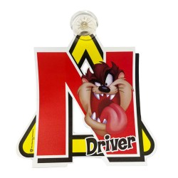 Σήμα ''Νέων Οδηγών Taz΄΄ Με Βεντούζα 18,5 x 21cm 1 Τεμάχιο