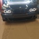 Μπροστινά Φανάρια Set Για Bmw 5 E39 95-00 Angel Eyes & Led Μαύρα H1/H1 Με Μοτέρ Sonar