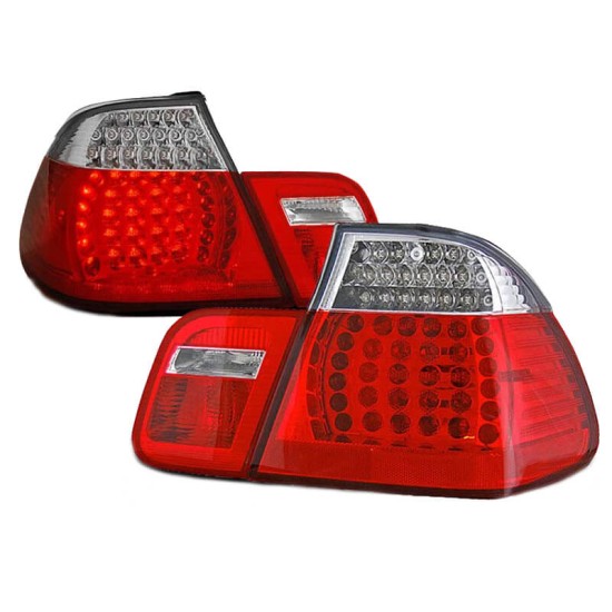 Πισινά Φανάρια Set Για Bmw 3 E46 Sedan 98-01 Led Κόκκινο/Crystal Eagle Eyes