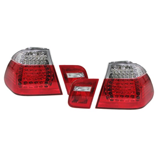 Πισινά Φανάρια Set Για Bmw 3 E46 Sedan 98-01 Led Κόκκινο/Crystal Eagle Eyes