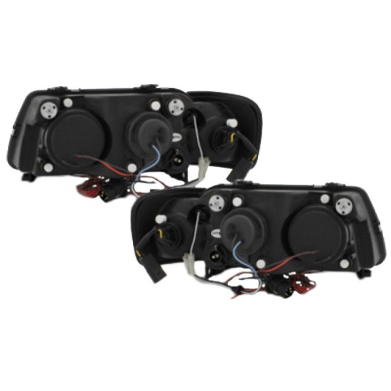 Μπροστινά Φανάρια Set Για Audi A3 8L Angel Eyes & Led Μαύρα H1/H1 Sonar