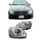 Μπροστινά Φανάρια Set Για Mercedes-Benz SLK R170 96-04 Χρωμίου H4 Ρύθμιση Αέρος Depo