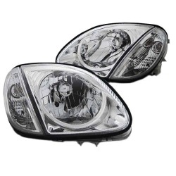 Μπροστινά Φανάρια Set Για Mercedes-Benz SLK R170 96-04 Χρωμίου H4 Ρύθμιση Αέρος Depo Μπροστινά Φανάρια Set Για Mercedes-Benz SLK R170 96-04 Χρωμίου H4 Ρύθμιση Αέρος Depo