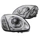 Μπροστινά Φανάρια Set Για Mercedes-Benz SLK R170 96-04 Χρωμίου H4 Ρύθμιση Αέρος Depo