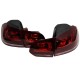 Πισινά Φανάρια Set Για Vw Golf VI (6) 08-11 Led GTI / R-Look Dark Cherry Κόκκινο/Crystal Carner