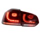 Πισινά Φανάρια Set Για Vw Golf VI (6) 08-11 Led GTI / R-Look Dark Cherry Κόκκινο/Crystal Carner