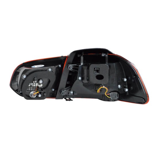 Πισινά Φανάρια Set Για Vw Golf VI (6) 08-11 Led GTI / R-Look Dark Cherry Κόκκινο/Crystal Carner