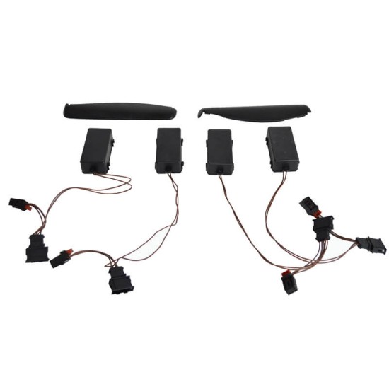 Πισινά Φανάρια Set Για Vw Golf VI (6) 08-11 Led GTI / R-Look Dark Cherry Κόκκινο/Crystal Carner