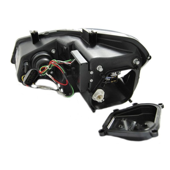 Μπροστινά Φανάρια Set Για Vw Polo 6R/ 6C 09-17 TRU DRL Μαύρα H7/H1 Sonar
