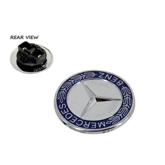 Σήμα Τάπα Καπό Mercedes-Benz Γνήσιο A2048170616 / A2128170316 57mm Μπλε