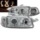 Μπροστινά Φανάρια Set Για Fiat Punto 93-99 Angel Eyes Χρωμίου H1/H1 Depo