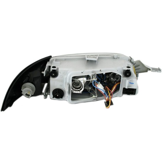 Μπροστινά Φανάρια Set Για Fiat Punto 93-99 Angel Eyes Χρωμίου H1/H1 Depo