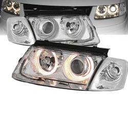 Μπροστινά Φανάρια Set Για Vw Passat 3B 96-00 Angel Eyes Χρωμίου H7/H7 Depo Μπροστινά Φανάρια Set Για Vw Passat 3B 96-00 Angel Eyes Χρωμίου H7/H7 Depo