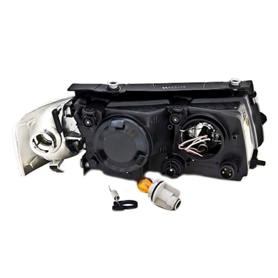 Μπροστινά Φανάρια Set Για Vw Passat 3B 96-00 Angel Eyes Χρωμίου H7/H7 Depo