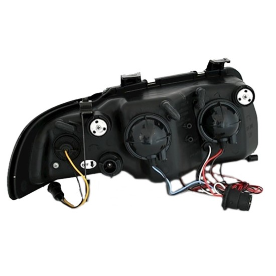 Μπροστινά Φανάρια Set Για Audi A4 B5 94-98 Angel Eyes Μαύρα H1/H1 Sonar