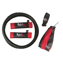 Κάλυμμα Τιμονιού Αυτοκινήτου Δερματίνη Matrix Κόκκινο Medium 38cm Κάλυμμα Τιμονιού Αυτοκινήτου Δερματίνη Matrix Κόκκινο Medium 38cm