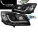 Μπροστινά Φανάρια Set Για Opel Insignia 08-12 TRU DRL Tube Lights Μαύρα H7/H7 Με Μοτέρ Sonar