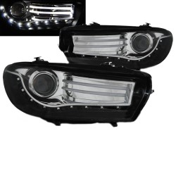 Μπροστινά Φανάρια Set Για Vw Scirocco 08-14 DRL Shark Look Μαύρα H7 Με Μοτέρ Depo Μπροστινά Φανάρια Set Για Vw Scirocco 08-14 DRL Shark Look Μαύρα H7 Με Μοτέρ Depo