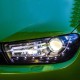 Μπροστινά Φανάρια Set Για Vw Scirocco 08-14 DRL Shark Look Μαύρα H7 Με Μοτέρ Depo