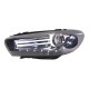 Μπροστινά Φανάρια Set Για Vw Scirocco 08-14 DRL Shark Look Μαύρα H7 Με Μοτέρ Depo