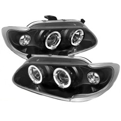 Μπροστινά Φανάρια Set Για Renault Megane / Scenic 96-99 Angel Eyes Μαύρα H1/H1 JunYan Μπροστινά Φανάρια Set Για Renault Megane / Scenic 96-99 Angel Eyes Μαύρα H1/H1 JunYan