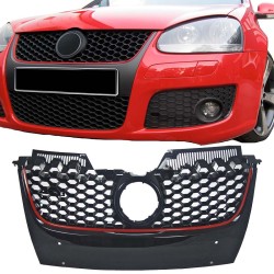 Μάσκα Για Vw Golf V (5) 03-08 / Jetta 05-11 GTI Look Κυψελωτή Με Κόκκινο Σιρίτι 1 Τεμάχιο Μάσκα Για Vw Golf V (5) 03-08 / Jetta 05-11 GTI Look Κυψελωτή Με Κόκκινο Σιρίτι 1 Τεμάχιο