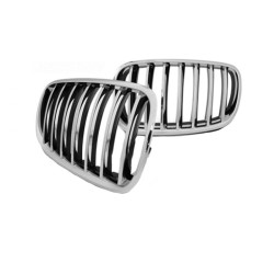 Καρδιές Μάσκας Για Bmw X5 E70 07-13 / X6 E71 08-14 Χρωμίου 2 Τεμάχια