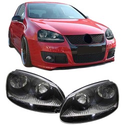 Μπροστινά Φανάρια Set Για Vw Golf V (5) 03-08 Μαύρα GTI H7/H7 Depo Μπροστινά Φανάρια Set Για Vw Golf V (5) 03-08 Μαύρα GTI H7/H7 Depo