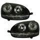 Μπροστινά Φανάρια Set Για Vw Golf V (5) 03-08 Μαύρα GTI H7/H7 Depo