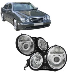 Μπροστινά Φανάρια Set Για Mercedes-Benz E-Class W210 95-98 Projectors Χρωμίου H7/H7 Με Ρυθμιστή Αέρος Depo Μπροστινά Φανάρια Set Για Mercedes-Benz E-Class W210 95-98 Projectors Χρωμίου H7/H7 Με Ρυθμιστή Αέρος Depo