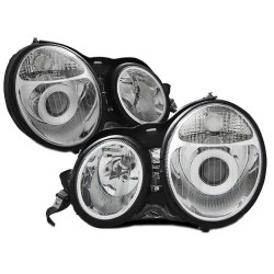 Μπροστινά Φανάρια Set Για Mercedes-Benz E-Class W210 95-98 Projectors Χρωμίου H7/H7 Με Ρυθμιστή Αέρος Depo Μπροστινά Φανάρια Set Για Mercedes-Benz E-Class W210 95-98 Projectors Χρωμίου H7/H7 Με Ρυθμιστή Αέρος Depo